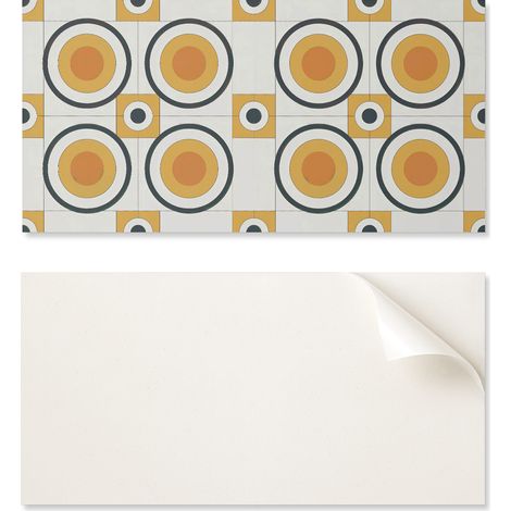Azulejos decorativos autoadhesivos para pared de sal贸n con dise帽o geom茅trico de c铆rculos y cuadrados, 10x40x20 cm.