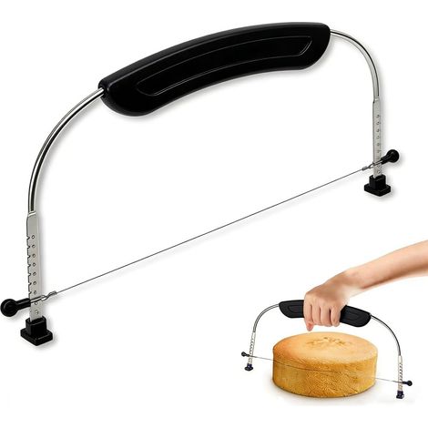 Tortenschneider, Gebäckschneidehilfe, höhenverstellbares Tortenmesser aus Edelstahl, Tortenteiler, Schichttortenschneider für Gebäck (1/5)