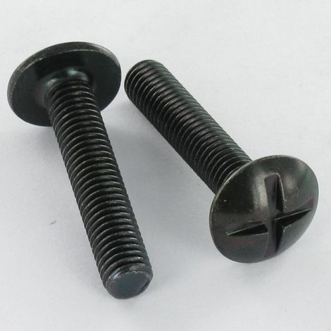 Vis Poelier Fendue En Croix M8X40 Acier zingué noir-10 pièces