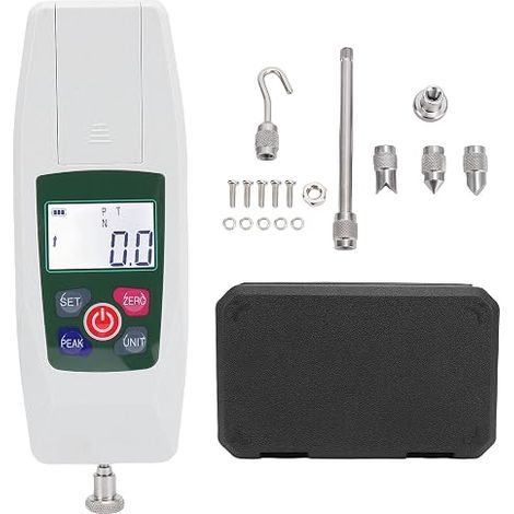 Digital Force Gauges, Push Pull Tester 100 N/10 kg Capacity with Advanced Matelle, Conversion of 4 Units, Limit Alarm for Industrial, Laboratory and Control (1/5)