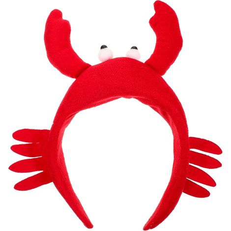 Red Plush Lobster Headpiece, Funny Party Headband (1/5)