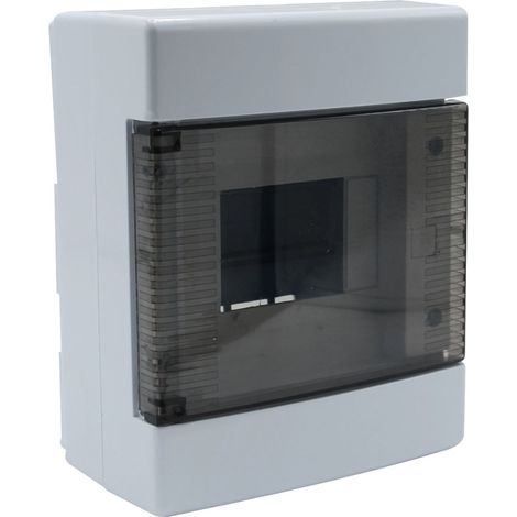 ETTROIT 5-Modul-Wandverteiler IP40 weiß RAL 91682 mit transparenter Rauchglastür - DB111905 (1/2)