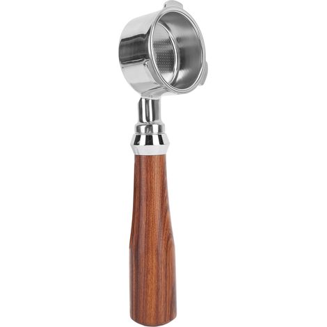 Portafiltre bottomless 51mm avec support filtre 3 oreilles et manche bois pour machine à café (1/5)