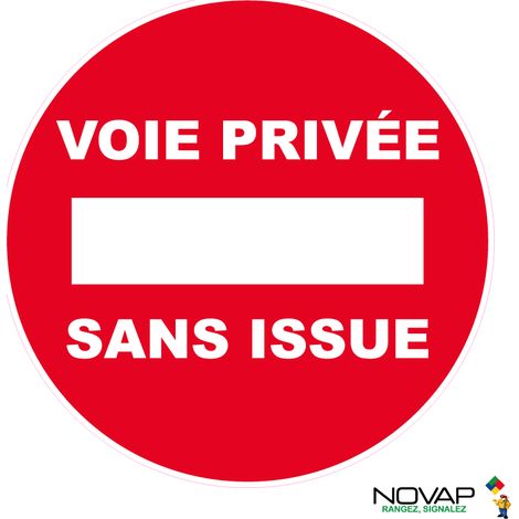 Panneau Voie privée sans issue - Rigide Ø80mm - 4021751