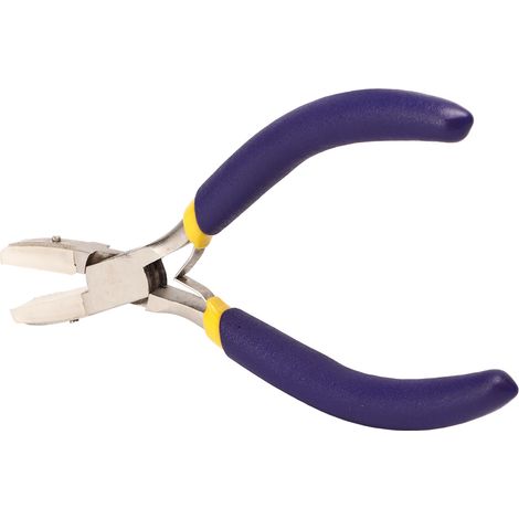 Pince à poignée bleue, à embouts en plastique et à mâchoires pointues, accessoires pour la création de bijoux et autres loisirs créatifs, mini-pince en acier au carbone (1/5)