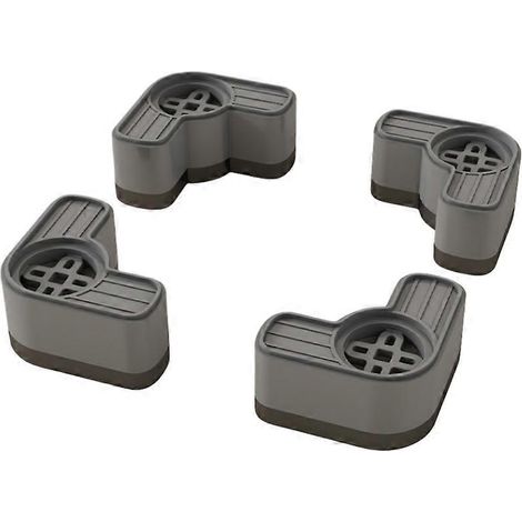 Rehausseur de base silencieux anti-vibrations, antidérapant et amortisseur de chocs pour machine à laver/réfrigérateur, monocouche [hauteur 4,5 cm], lot de 4 ( ) (1/5)