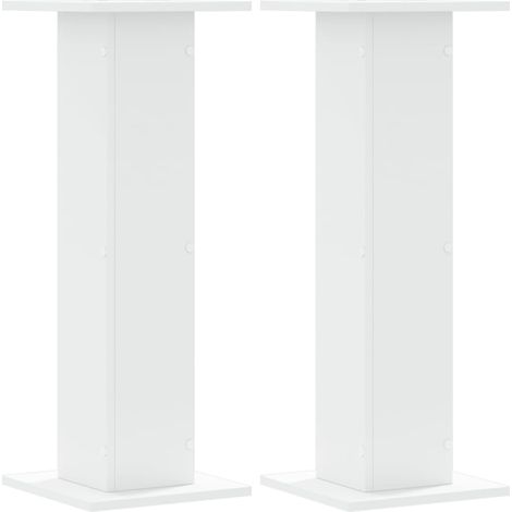 Portavasi per fiori set da 2 30 x 30 x 80 cm in legno ingegnerizzato bianco 020045281