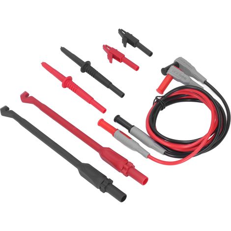 Cordons de test multimètre en PVC et cuivre, pointes de touche PA, kit de réparation auto pour électricité et alimentation (1/5)