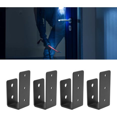 Kit de renforcement de portail avec support en U pour cadre de poteau ouvert, support de sécurité pour barrière de sécurité et support métallique robuste (1/5)