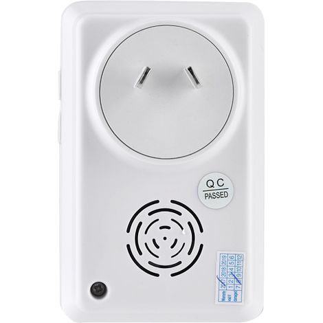 Sonnette numérique sans fil avec 1 émetteur extérieur et 1 récepteur intérieur, blanche, prise australienne. (1/3)
