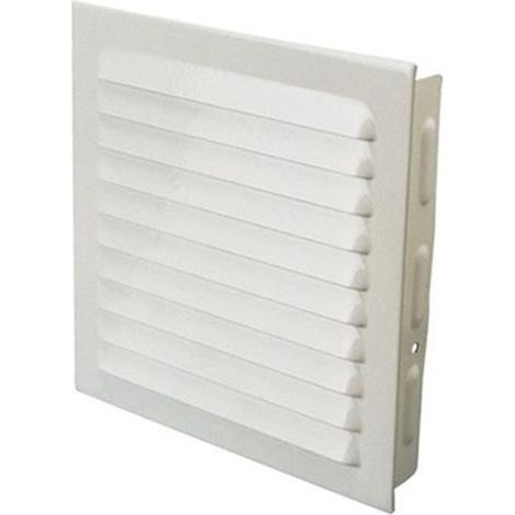 Grille de ventilation encastrée en aluminium blanc 16x16cm meval (1/2)