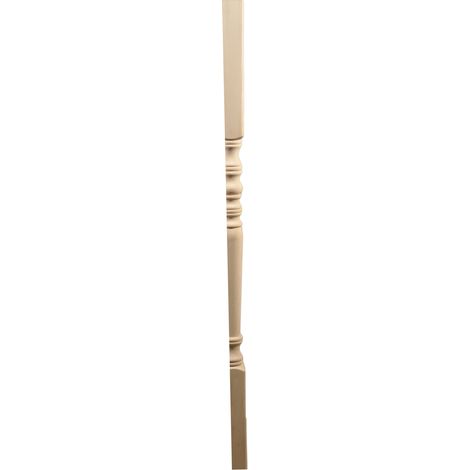 Demi Poteau Tourné En Bois Massif Pour Balustrade Longueur Hêtre Cm (1/3)