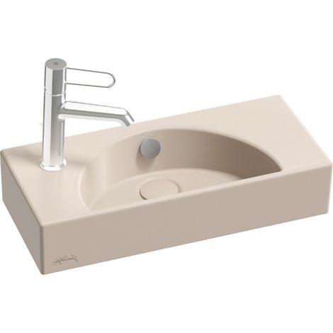 Lave-mains compact 50 cm JACOB DELAFON Odéon Rive Gauche 1 trou de robinetterie à gauche lin satiné