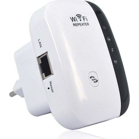 Rpteur WiFi Puissant 300Mbps Amplificateur WiFi Puissant 2.4GHz WiFi Range Booster WiFi Rpteur Extenseur sans Fil avec Port Ethernet, WiFi Extender WiFi Booster, Protection WPS (1/4)