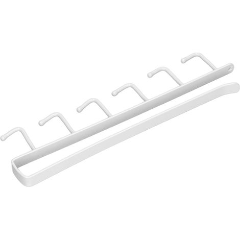 Kaffeetassenhalter mit 6 Haken, elegant, praktisch, stabil, zuverlässig, langlebig, robustes Küchenregal für Zuhause, Weiß (1/5)
