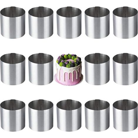 Cercle à mousse rond en acier pour gâteaux et tartelettes moule à pâtisserie pour desserts et fêtes