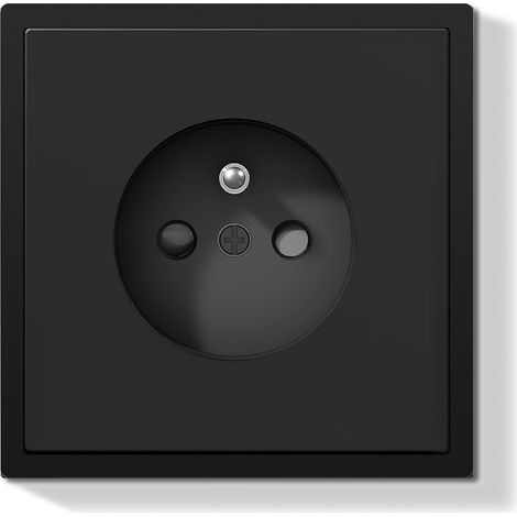 Prise Électrique Encastrable - 1 Unité - Panneau PC Noir - Norme Française 80x80mm - Pour Salon et Cuisine - Dimensions 80x80mm (1/5)