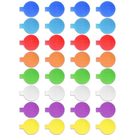 Lot de 40 étiquettes de câble réutilisables avec étiquettes multicolores pour câble, étiquettes de fil, étiquettes de câble et étiquettes de fil pour la gestion et l'identification des câbles (1/5)