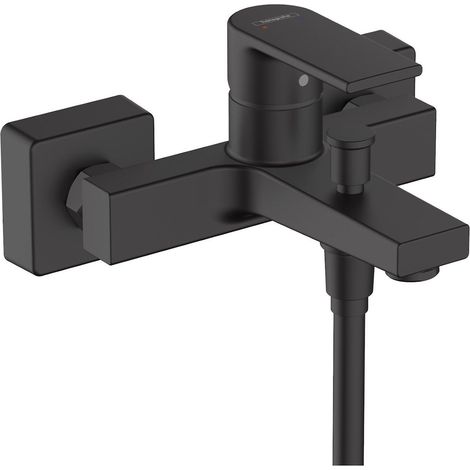 Hansgrohe Vernis Shape Wall Mounted Bathroom Bath Shower Mixer Tap Black Square (1/5)