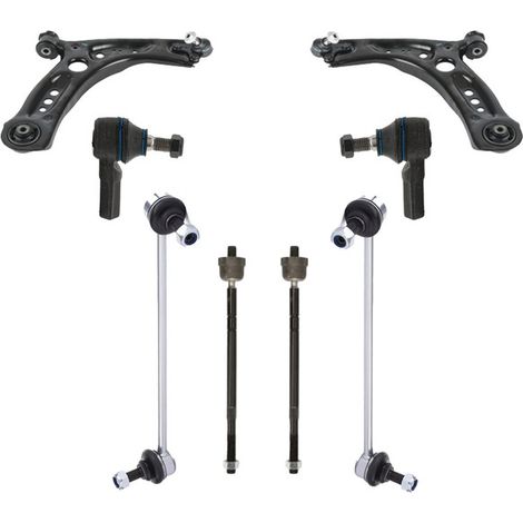 KIT BRACCIO OSCILLANTE 8 PEZZI COMPATIBILE CON SEAT LEON (KL1, KLG) 2.0 TDI / Kit Sospensione Completo OE/OEM / Bracci Oscillanti + Testine Sterzo / Sostituzione Diretta OEM