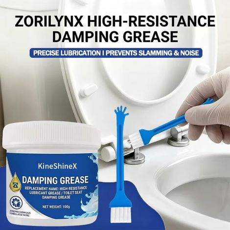 KineShineX Dämpfungsfett für Toilettensitze, Geräuschreduzierung, Polsterung, Waschmaschinentrommeln, Türen und Fenster, Vibrationsdämpfung und Schmierung. (1/5)