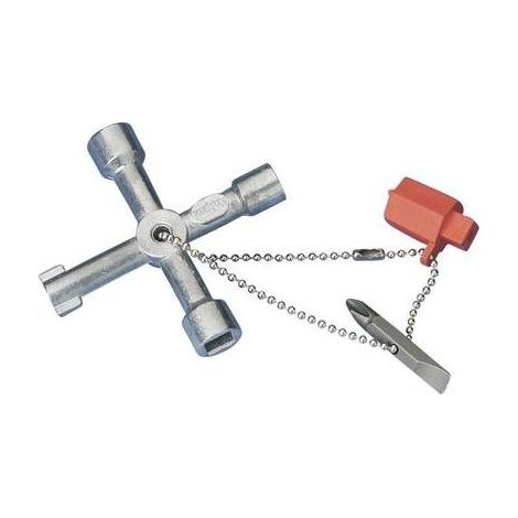 Knipex 00 11 03 llave armario distribución zinc plateado