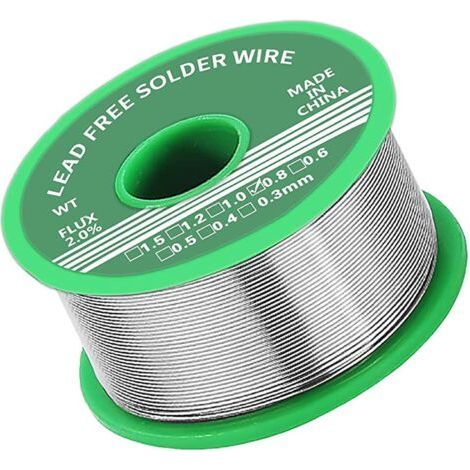 2er-Pack Lötzinn 0,8 mm, bleifreies Lötzinn mit Kolophoniumkern, Lötzinn mit Flussmittel 20 g, Lötdraht für Reparaturen und DIY-Elektrolötprojekte