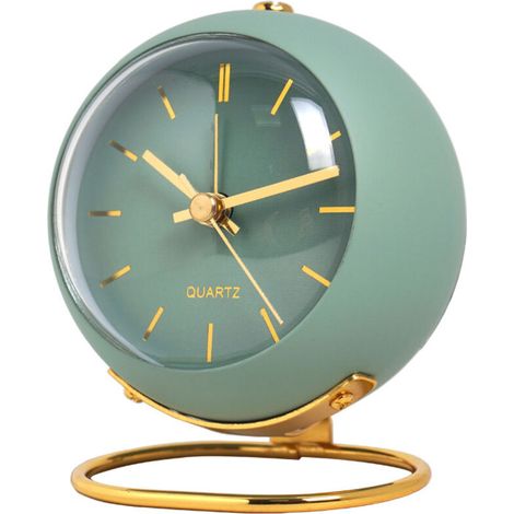 Horloge Analogique Électronique Lumineuse - Réveil Silencieux sans Tic-Tac, Lampe d'Ambiance pour Bureau et Chambre, Cadran Luminieux Nuit (1/5)