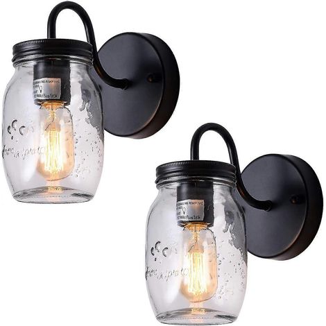 Applique murale pour couloir, applique murale de style ferme pour porche, applique murale pour salle de bain, applique murale Mason Jar (1/5)