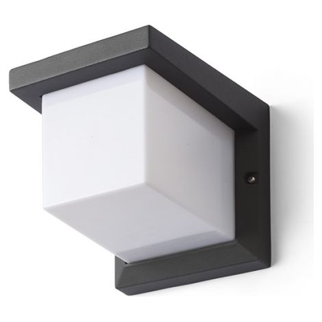 Lampada plafoniera applique HIDE SQ da parete grigio antracite  230V E27 13W IP44
