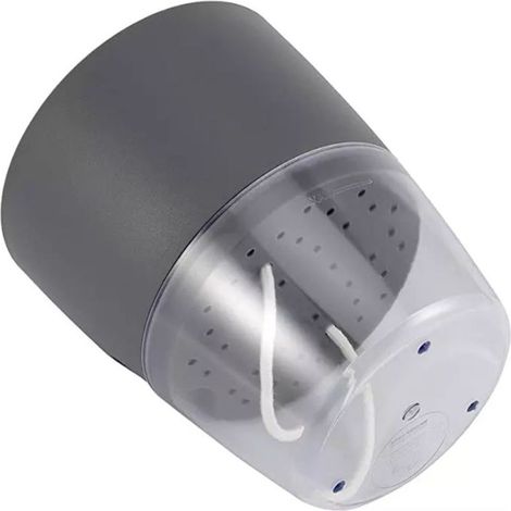 Lot de 2 pots à herbes en plastique transparent, couleur grise, arrosage automatique pour rebord (1/5)