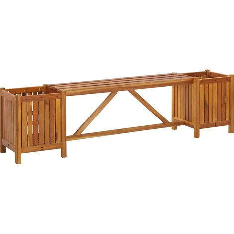 Maison Exclusive - Banc de jardin avec 2 jardinières 150x30x40 cm Bois d'acacia (1/5)