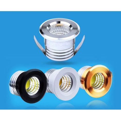 Spot LED encastrable - - Mini spots LED encastrés - 3W - 3000K Blanc chaud - Lot de 4 avec transformateur (1/4)