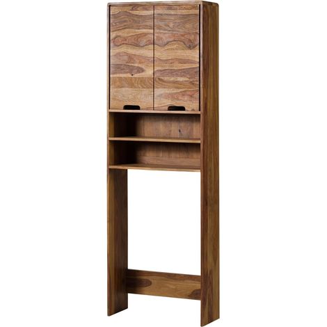 Mobile lavatrice in legno di sheesham 64x26x193 sabbiato naturale MALMÖ 2 250