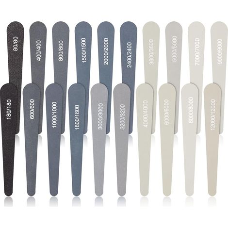 20 Pièces Bâtons de Ponçage pour Modèles en Plastique Bâtons de Polissage Assortiment d'Outils de Ponçage pour Métal et Bois pour Modèles Artisanat Amateur Débutant (1/5)