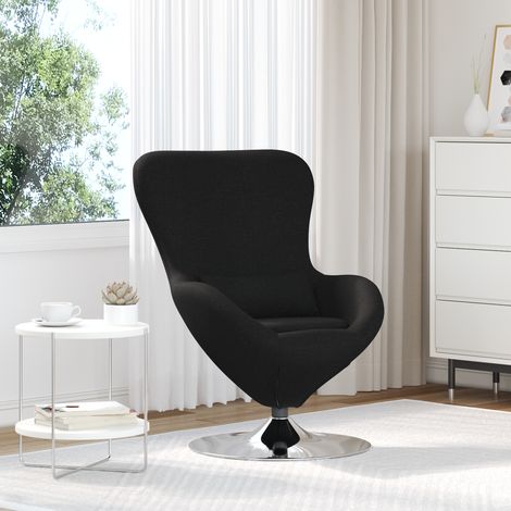 vidaXL Egg Chair Black 63 x 73 x 90 cm Fabric (1/5)