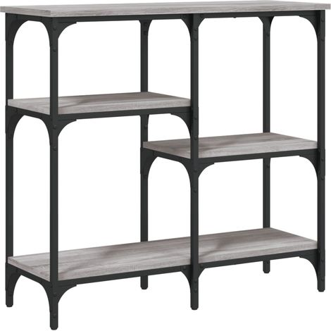 Table console,Table d'appoint,Bout de canapé,Meuble d'entrée sonoma gris 80x29x75 cm bois d'ingénierie