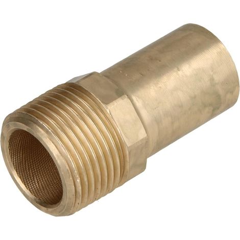 Nipple de transition laiton rouge 18 mm x 1/2'' FM contour M