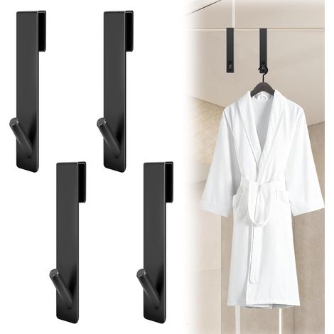 CCYKXA  4-teiliges Duschwandhaken-Set, Duschtürhaken aus Edelstahl, Handtuchhaken ohne Bohren, Handtuchhalter für Badezimmerglasstärke 6-12 mm (1/5)
