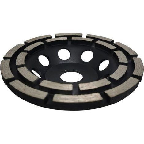 Disque diamant à meuler - - Diamètre 125mm - Alésage 22,3mm - Double rangée - Acier et diamant résistant (1/4)