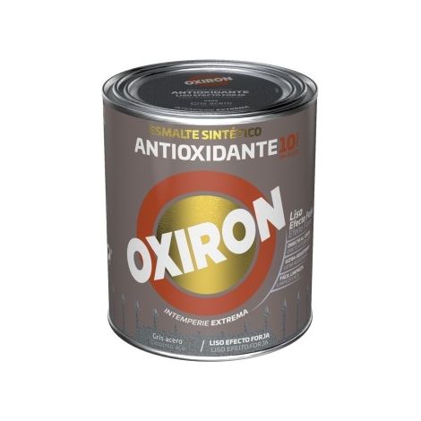 Esmalte Antioxidante Oxiron Liso Efecto Forja 750 Ml Negro