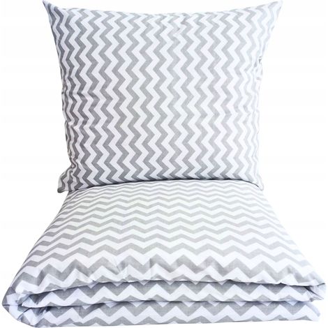 Bettwäsche-Set 160x200, 100% Baumwolle, poliert, robust, 100% Zickzackmuster (1/5)