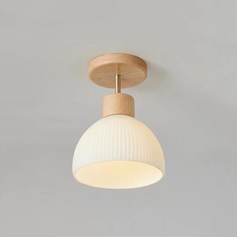 Petit plafonnier en verre de style japonais for la maison, art en bois, plafonnier encastré, couloir nordique, escaliers à proximité des plafonniers, plafonnier d'entrée intérieure(3000K Blanc (1/4)