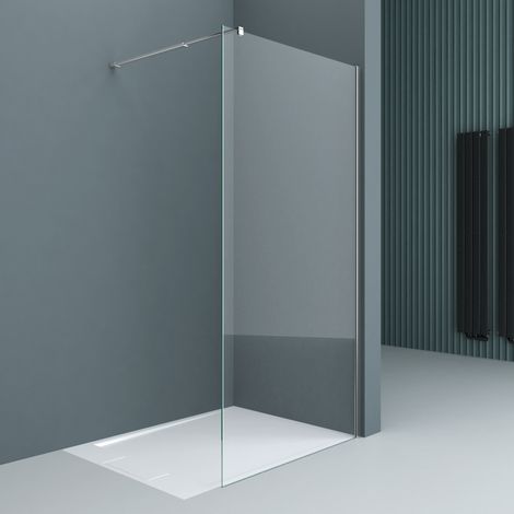 doporro Walk-In Dusche 100cm 10mm Duschwand Duschabtrennung Bremen2K mit Stabilisator aus Echtglas ESG-Sicherheitsglas Klarglas inkl. Nanobeschichtung (1/5)
