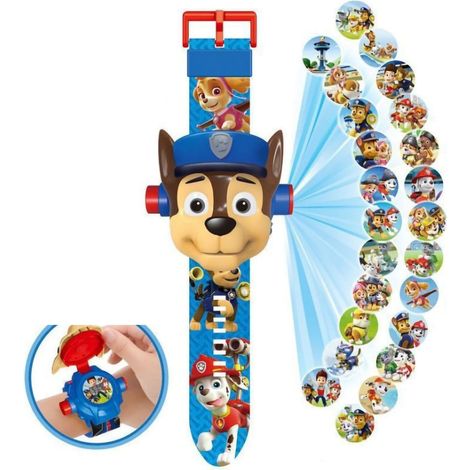 Kinder-Projektorwecker, Spielzeug mit niedlichem Hundemotiv, Weihnachts- und Geburtstagsgeschenk, geeignet für Jungen und Mädchen von 3 bis 8 Jahren, blau (1/5)