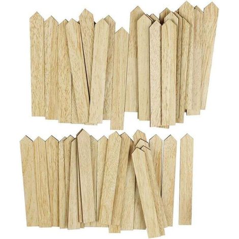 50 Pcs Étiquettes Plantes en buis pour Plantes, Marqueurs Semis de Plantes de Jardin,buis plante decoration pour potager,petit accessoire pancarte pour Cour, L'extérieur &Serre (Bouclier) (1/5)