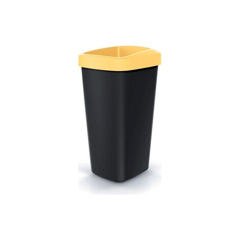 Cubo de reciclaje 25L plástico con práctica tapa abierta