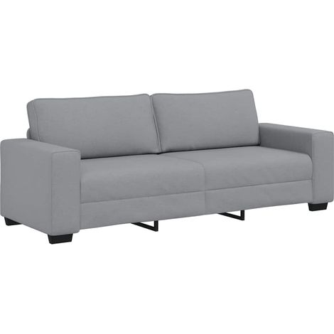 Canapé  Sofa à 3 places gris clair 220x77x82 cm tissu (1/5)