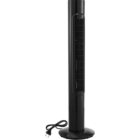 Mophorn 50W Turmventilator, 985 mm Säulenventilator mit 3 Geschwindigkeitsstufen, 3 Modi und 7,5-Stunden-Timer, 50° oszillierender Ventilator mit Fernbedienung, geräuscharmer Standventilator, Schwarz (1/5)