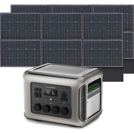 ALLPOWERS R2500 Station Électrique Portable avec 2x Panneau Solaire Pliables de 600W, 2016Wh Batterie LFP, avec 4 Sorties CA 2500W (4000W Pic), Fonction UPS, Générateur Solaire pour Camping, Extérieur (1/5)